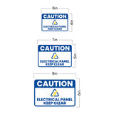 Classic Framed Plus Caution Electrical Panel Keep Clear Wall or Door Sign | Workplace Safety Compliance Signs