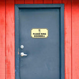 Notched Standard Please Ring Doorbell Wall or Door Sign | Warning/Safety/Precaution