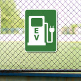Portrait Round Plus EV Door or Wall Sign | Electric Vehicle Charging Station | Parking