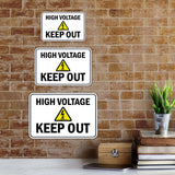Classic Framed Plus High Voltage — Keep Out — Wall or Door Sign | Safety & PPE - Sign