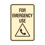 Signs ByLITA Portrait Round For Emergency Use Wall or Door Sign