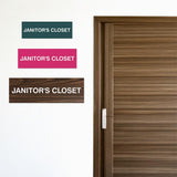 Basic Janitor's Closet Door/Wall Sign (Multipack)