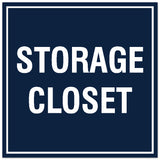 Signs ByLITA Square Storage Closet Sign - Easy Installation | Durable Material