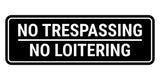 Signs ByLITA Standard No Trespassing No Loitering Wall or Door Sign | Office & Home Signage