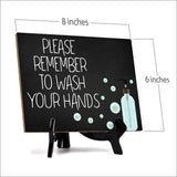 Signs ByLITA Please Remember To Wash Your Hands, Hygiene Table Sign, 6" x 8"