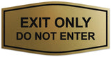 Signs ByLITA Fancy Exit Only Do Not Enter Sign | Legible Lettering | Easy No-Tool Installation | Powerful Foam Tape