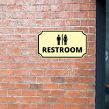 Notched Standard Restroom Wall or Door Sign | Warning/Safety/Reception