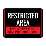 Classic Framed Plus Restricted Area – Employees Only Beyond This Point Door or Wall Sign | General Security Notices