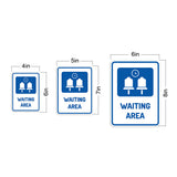 Portrait Round Plus Waiting Area Wall or Door Sign | General Public Signage