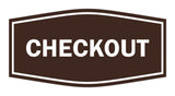 Signs ByLITA Fancy Checkout Sign | Durable Plastic | Vibrant Colors | Powerful Foam Tape