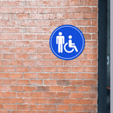 Circle Plus Female Restroom Wall or Door Sign | Easy Installation | Health & Safety Signage