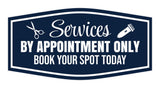 Signs ByLITA Fancy Services by Appointment Only. Book Your Spot Today Easy Installation | Durable Construction | Barbers | Grooming and Styling | Hair Wall or Door Sign
