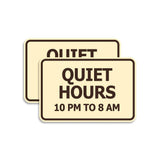 Signs ByLITA Classic Framed, Quiet Hours 10 pm to 8 am Wall or Door Sign (Multipacks)