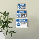 Classic Framed Plus Aviso El Pasillo Debe Mantenerse Despejado Todo El Tiempo Door or Wall Sign | Spanish Business Signage
