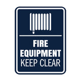 Signs ByLITA Portrait Round Fire Equipment Keep Clear Door or Wall Sign Easy Installation | Health And Safety | Building And Danger Signs