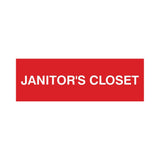 Basic Janitor's Closet Door/Wall Sign (Multipack)