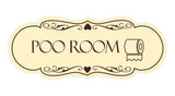 Signs ByLITA Designer Poo Room Wall or Door Sign