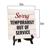 General Warnings & Courtesy Notices 5"x 5" Square Table Sign With Acrylic Easels