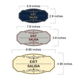 Signs ByLITA Victorian Exit/Salida Bilingual Wall or Door Sign