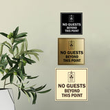 Signs ByLITA Square No Guests Beyond this Point Graphic Wall or Door Sign
