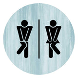 Circle Plus - Fun Restrooms Wall or Door Sign | Fun Restroom Sign