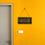 Please Keep Coffee Area Clean 5x10 Hanging Plus Wall or Door Sign | Home & Office Decor