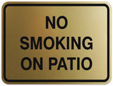 Signs ByLITA Classic Framed NO SMOKING ON PATIO Door or Wall Sign Durable Plastic | Easy Installation | Elegant Design