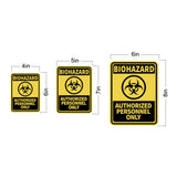 Portrait Round Plus Biohazard Authorized Personnel Only Wall or Door Sign | Warning Signage