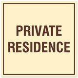 Signs ByLITA Square Private Residence Sign - Easy Installation | Durable Material