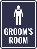 Portrait Round Plus Groom's Room Wall or Door Sign | Weddings & Events Signage
