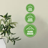 Circle Plus Main House Wall or Door Sign | Easy Installation | Business & Studio Signage