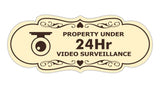 Designer Property Under 24Hr Video Surveillance (Camera) Wall or Door Sign
