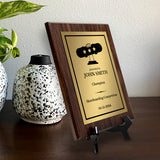 Skateboarding Customizable Wooden Award Plaque | Easel Mount Option | Achievement and Recognition Personalizable Plaques