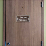 Trust The Process 5x10 Hanging Plus Wall or Door Sign | Religious Home Decor