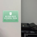 Classic Framed Plus No Food Waste in General Trash – Please Use Compost Door or Wall Sign | General Waste & Disposal