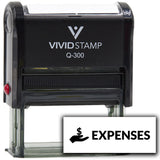 Vivid Stamp Expenses Self-Inking Rubber Stamps Teachers And Schools | Motivational Stamps For Children | Re-inkable Ink Pad