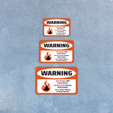 Classic Framed Plus Warning Hot Surface Will Cause Burns. Do Not Touch Surface Until Cooled. Never Allow Children To Touch Surface. Door or Wall Sign | Health & Safety Signage