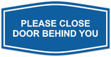 Signs ByLITA Fancy Please Close Door Behind You Sign - Laser-Engraved Lettering | Durable ABS Plastic | Vibrant Colors | Powerful Foam Tape