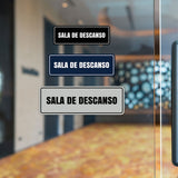 Signs ByLITA Standard Sala de Descanso Wall or Door Sign | Spanish Workplace Business Direction Signs