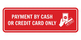 Signs ByLITA Standard Payment by Cash or Credit Card Only Door or Wall Sign Durable ABS Plastic | Laser Engraved | Easy Installation | Elegant Design