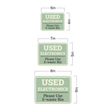 Classic Framed Plus Used Electronics Please Use E-waste Bin Door or Wall Sign | Waste Disposal Etiquette