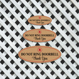 Oval Plus Do Not Ring Doorbell Thank You Wall or Door Sign | Home Signage No Soliciting