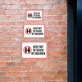 Classic Framed Plus Keep Out Of Reach Of Children Door or Wall Sign | Children's Warning and Safety Signs