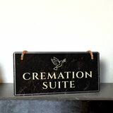 Funeral Home & Memorial Signs - 5 x 10" Hanging Signs