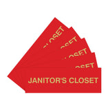 Basic Janitor's Closet Door/Wall Sign (Multipack)