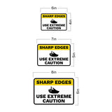 Classic Framed Plus Sharp Edges Use Extreme Caution Wall or Door Sign | Workplace Safety Compliance Signs