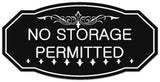 Signs ByLITA Victorian No Storage Permitted Sign - Easy Installation | Durable Wall or Door Sign