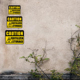 Classic Framed Plus Caution Fertilizer Storage Door or Wall Sign | Farm/Barn Warning Signage