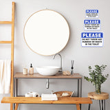 Classic Framed Plus Please Do Not Throw Any Rubbish Or Waste In The Toilet Door or Wall Sign | Public Bathroom Warning Signage