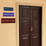 Basic Janitor's Closet Door/Wall Sign (Multipack)